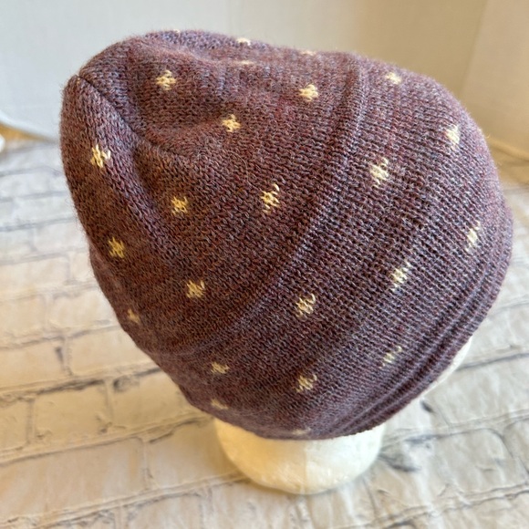 VINTAGE WIGWAM MILLS 100% PURE WOOL OUTER SHELL USA MADE WOMEN’S BEANIE PURPLE - Picture 2 of 7